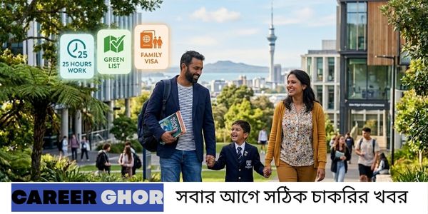 নিউজিল্যান্ড স্টুডেন্ট ভিসা ২০২৬: পরিবারসহ থাকা ও কাজের সুযোগ, থাকছে যে যে শর্ত